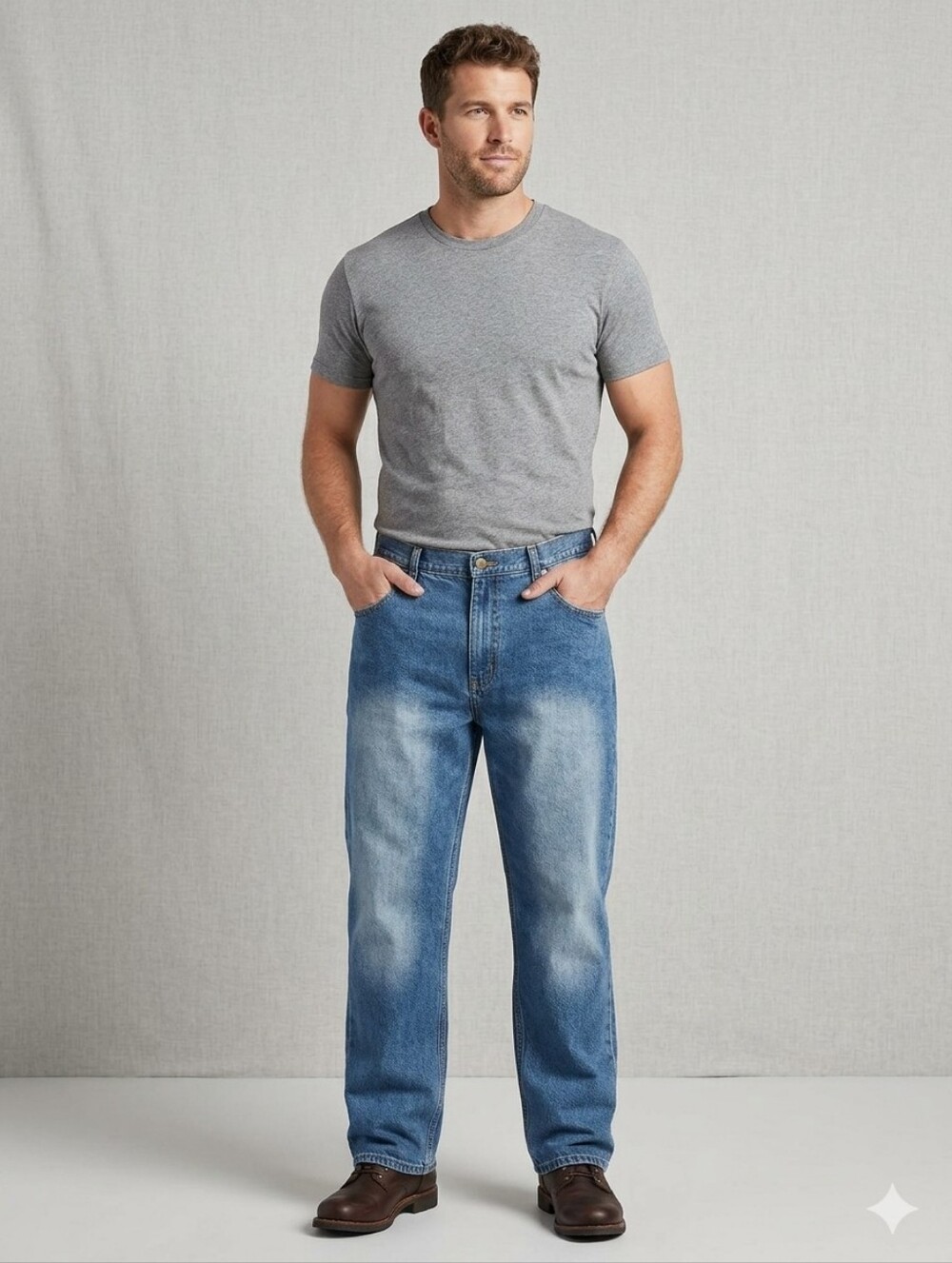 D-TEK JEANS NEW YORK CARPENTER JEANS SIZE 44X31 MENS FACTORY FADE